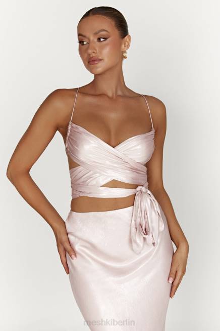 Kleidung Meshki Wickeltop „Georgie“ zum Binden erröten rosa 2F8B958