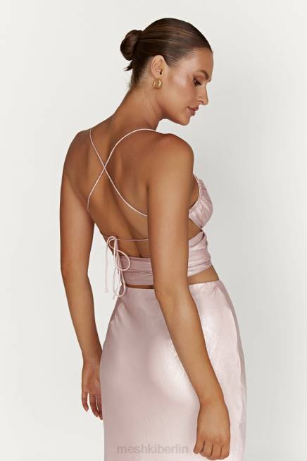 Kleidung Meshki Wickeltop „Georgie“ zum Binden erröten rosa 2F8B958