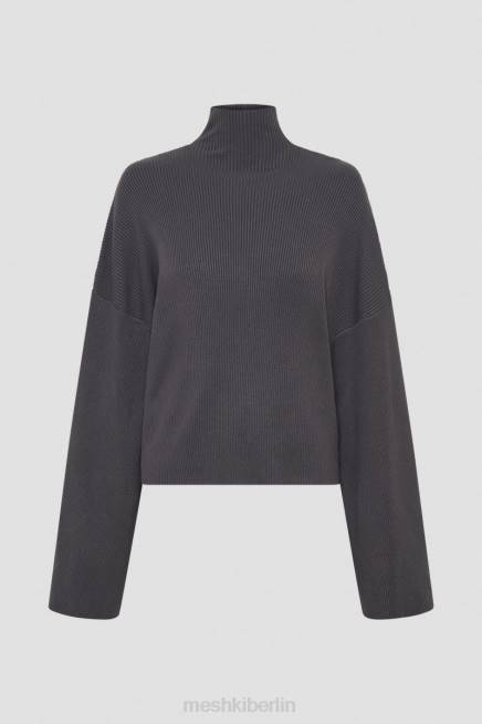 Kleidung Meshki Winona Rollkragen-Strickoberteil Holzkohle 2F8B905