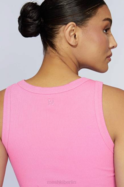 Kleidung Meshki Zanna geripptes Tanktop Kaugummirosa 2F8B1123