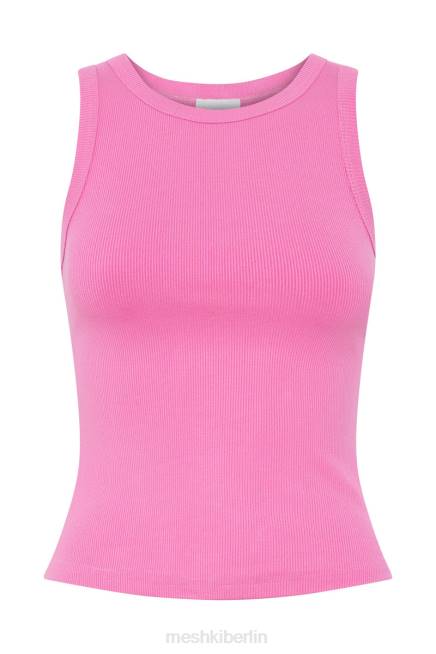 Kleidung Meshki Zanna geripptes Tanktop Kaugummirosa 2F8B1123