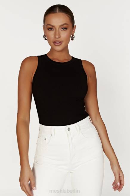 Kleidung Meshki Zanna geripptes Tanktop Schwarz 2F8B908
