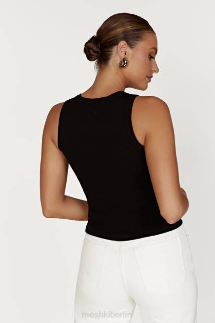 Kleidung Meshki Zanna geripptes Tanktop Schwarz 2F8B908
