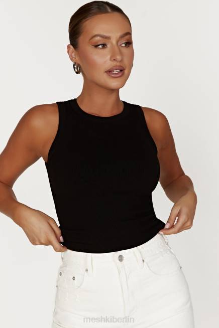 Kleidung Meshki Zanna geripptes Tanktop Schwarz 2F8B908