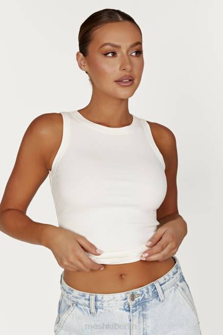Kleidung Meshki Zanna geripptes Tanktop Weiß 2F8B863