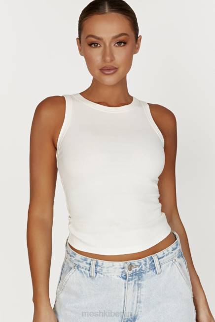Kleidung Meshki Zanna geripptes Tanktop Weiß 2F8B863