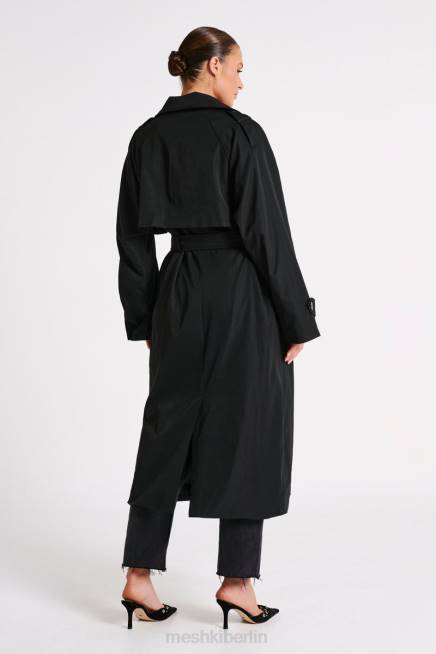 Kleidung Meshki Andreas übergroßer Trenchcoat Schwarz 2F8B1615