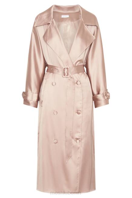 Kleidung Meshki Azaela-Satin-Trenchcoat Sekt 2F8B1654