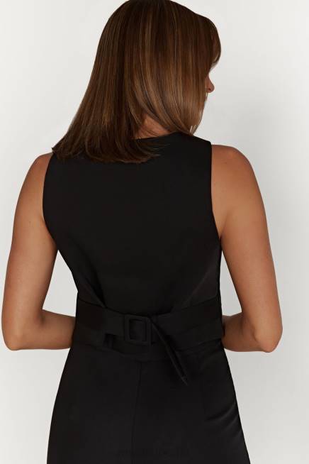 Kleidung Meshki Blair Krepp-Taillenmantel Schwarz 2F8B878