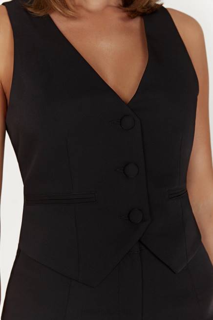 Kleidung Meshki Blair Krepp-Taillenmantel Schwarz 2F8B878