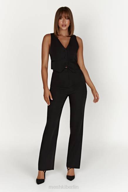 Kleidung Meshki Blair Krepp-Taillenmantel Schwarz 2F8B878