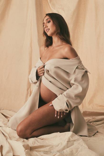 Kleidung Meshki Keily super übergroßer Trenchcoat Knochen 2F8B1646