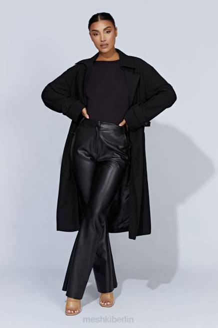 Kleidung Meshki Keily super übergroßer Trenchcoat Schwarz 2F8B1644