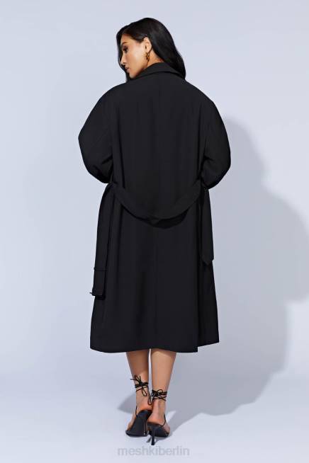 Kleidung Meshki Keily super übergroßer Trenchcoat Schwarz 2F8B1644