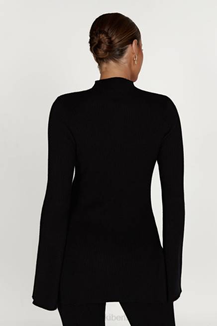 Kleidung Meshki Jovie übergroßer Strickpullover Schwarz 2F8B899