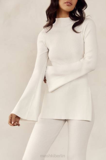 Kleidung Meshki Jovie übergroßer Strickpullover cremefarben 2F8B852